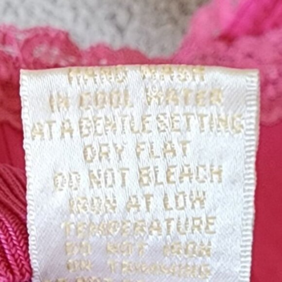 Yuka Women's Size PL Sleeveless Camisole Tank Top Beaded Sequin Lace Trim Pink - Picture 14 of 15